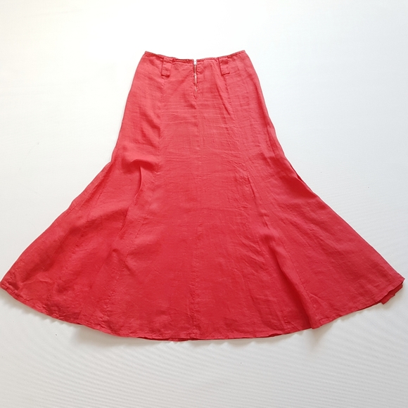 100% Linen Maxi Skirt M Spring Summer Lagenlook - Picture 2 of 7